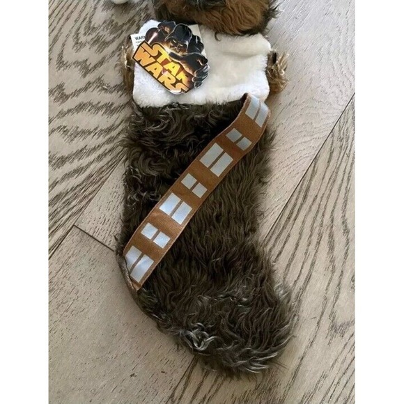 Star Wars Chewbacca Christmas Stocking Plush‎ Head Furry Santa Hat 20" NEW - Picture 3 of 4